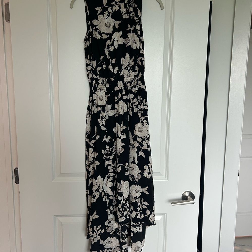 Nanette Lepore Black and White Floral Maxi Dress